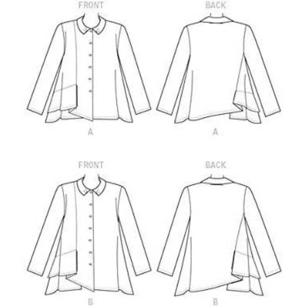 Butterick Sewing Pattern 6325 Shirt Top Blouse Misses Size XS-M‎